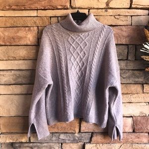 Ellen Tracy light purple turtleneck sweater Large